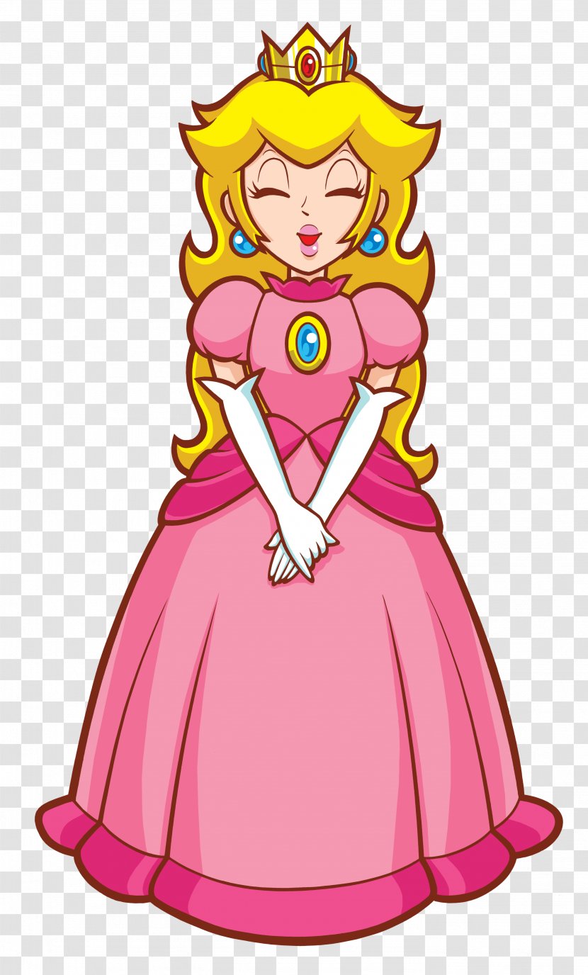 Super Princess Peach Mario Bros. Party 7 - Costume Design Transparent PNG