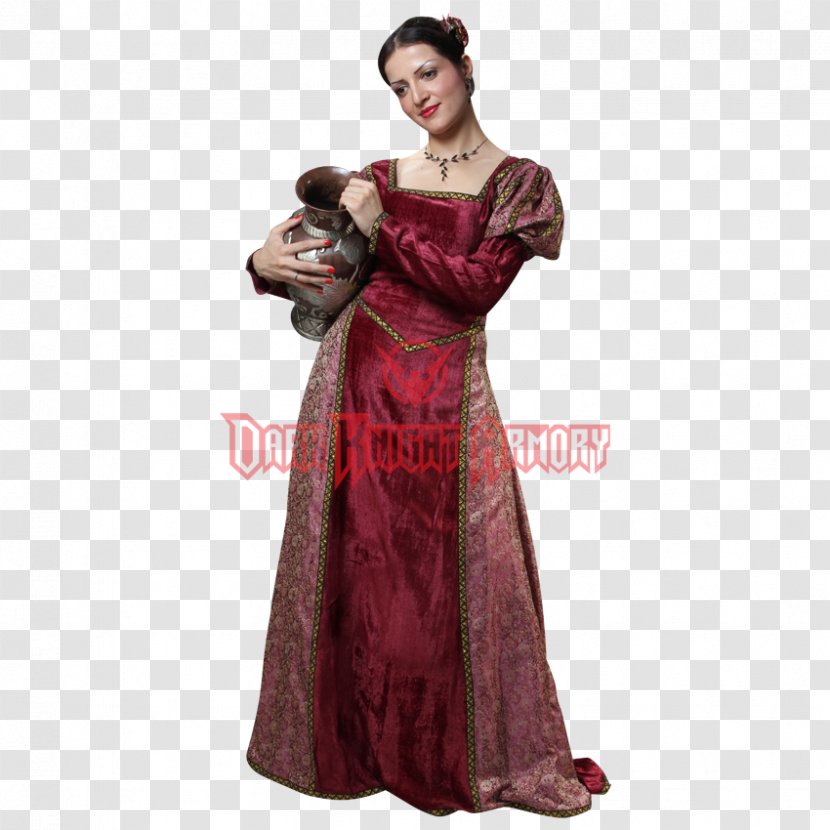 Gown Wedding Dress English Medieval Clothing - Costume Transparent PNG