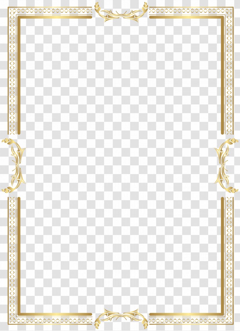 Yellow Area Pattern - Texture Mapping - Gold Border Frame Transparent Clip Art Transparent PNG