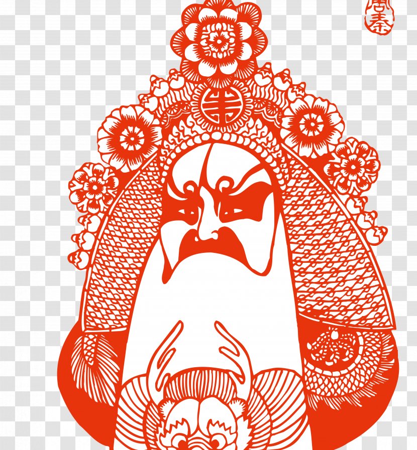 The Orphan Of Zhao Budaya Tionghoa Chinese Paper Cutting Peking Opera - Silhouette - Facebook Transparent PNG