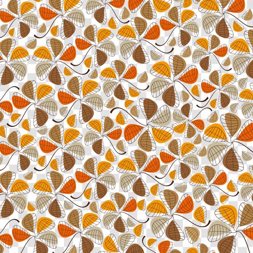 Autumn Pattern - Abstract Art - Decorative Painting Background Vector Transparent PNG