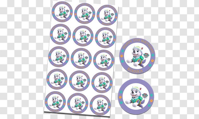 Cupcake Frosting & Icing Edible Ink Printing Rice Paper - Everest Paw Patrol Transparent PNG