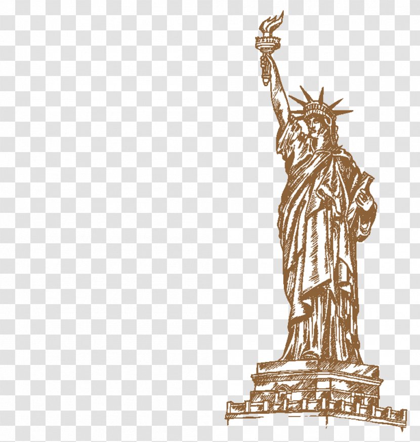 Statue Of Liberty Drawing Illustration - New York Transparent PNG