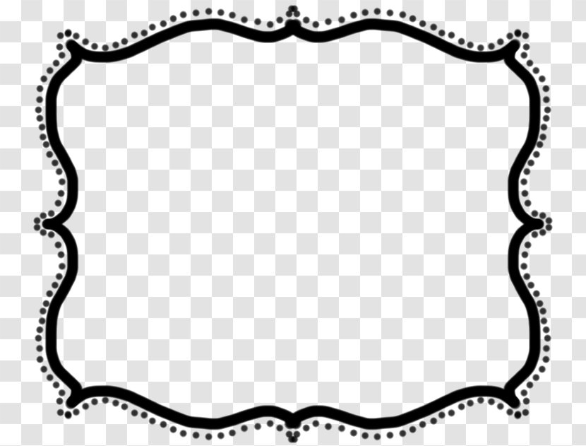 Borders And Frames Picture Clip Art - Black White - Text Label Transparent PNG