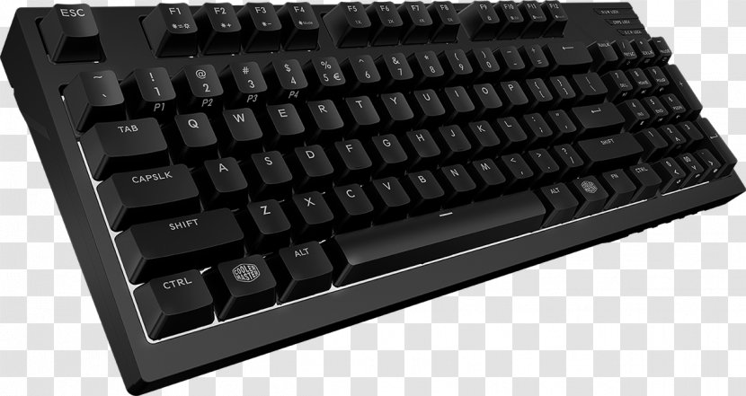 Computer Keyboard Mouse Cooler Master MasterKeys Pro L Mechanical With White Backlighting (Cherry MX Brown) S US Light-emitting Diode - Electronic Instrument Transparent PNG
