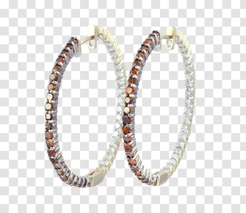 Earring Body Jewellery Bangle Diamond - Hoop Earrings Transparent PNG