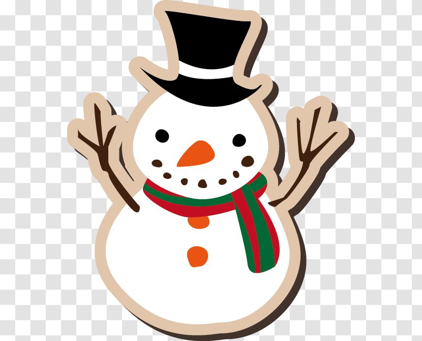 Santa Claus Christmas Decoration Paper Sticker - Snowman Transparent PNG