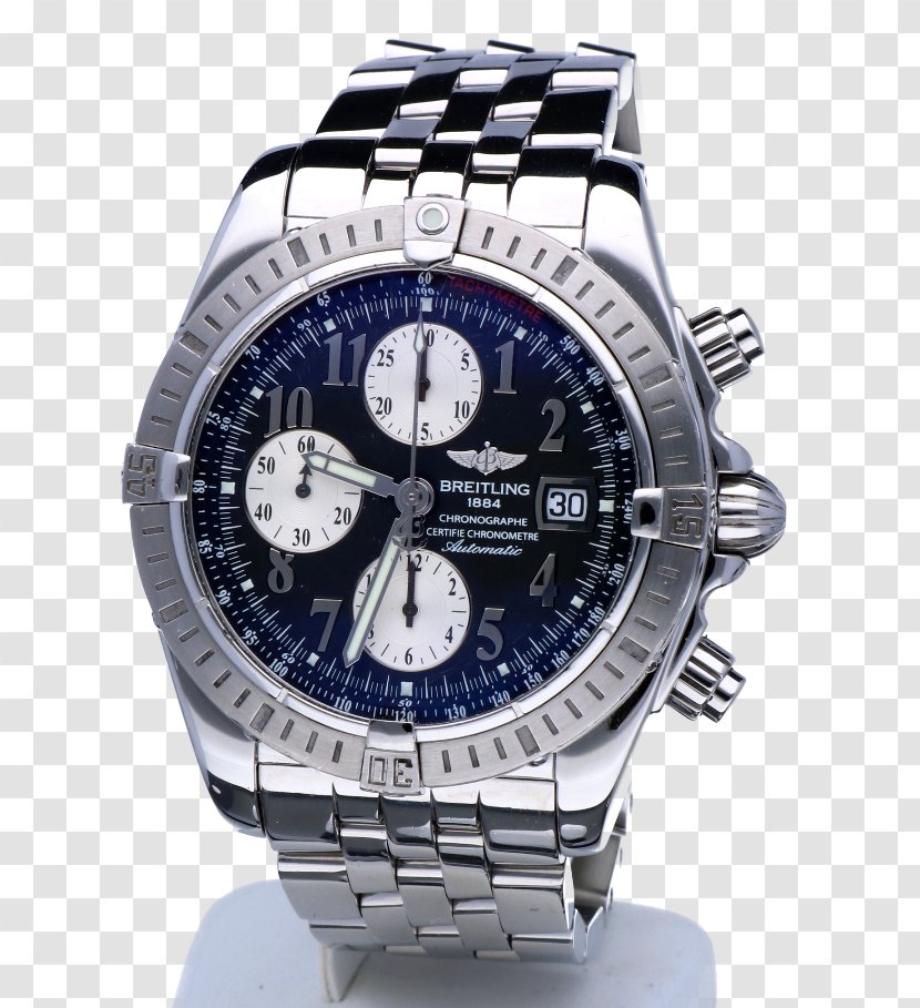 Automatic Watch Platinum Strap Breitling SA - Metal Transparent PNG