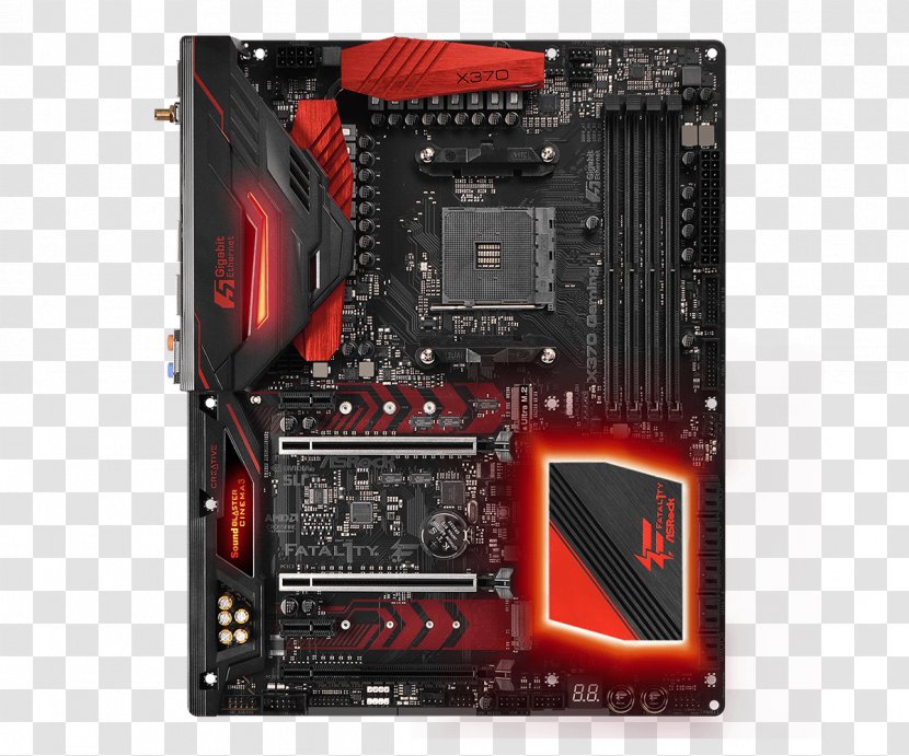 Socket AM4 ASRock Fatal1ty X370 Professional Gaming Motherboard ATX - Technology - Am4 Transparent PNG