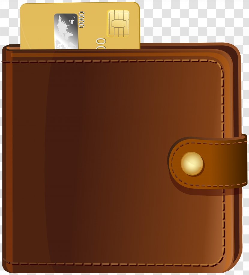 Wallet Handbag Clip Art - Product Design - With Credit Card Transparent Transparent PNG