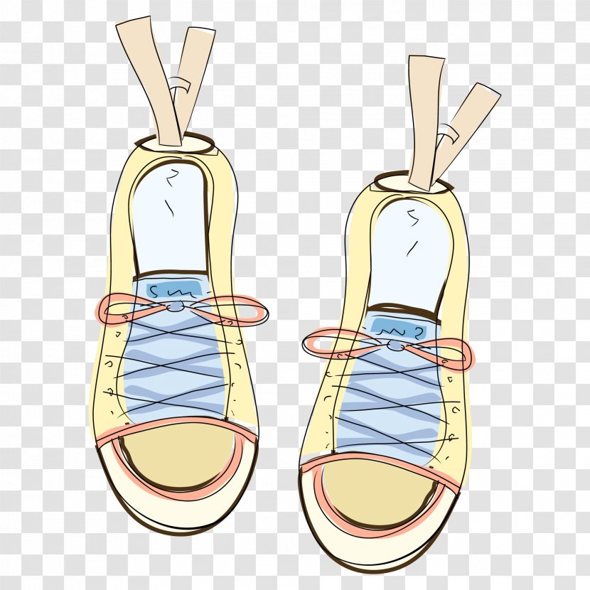 Slipper Shoelaces Adobe Photoshop - Joint - Amarillo Transparent PNG