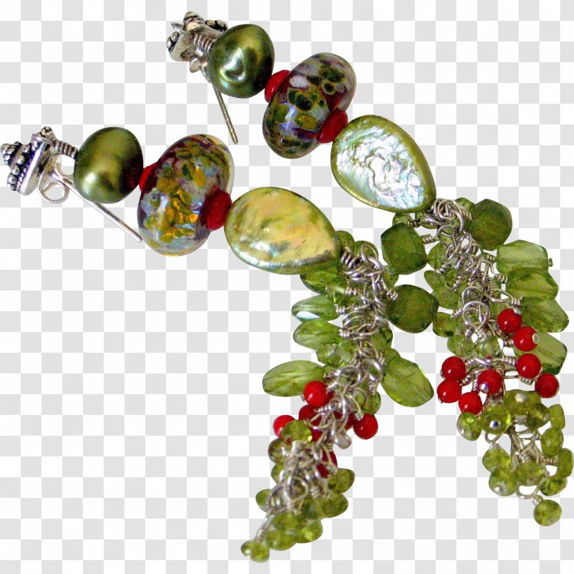 Earring Bead Body Jewellery Peridot Tassel - Jewelry Transparent PNG