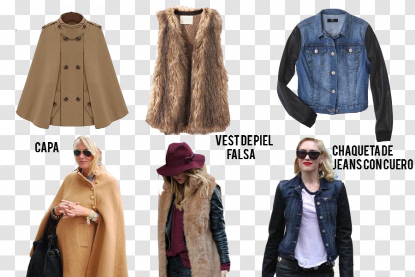Fake Fur Overcoat Gilets - Fashion - Invierno Transparent PNG