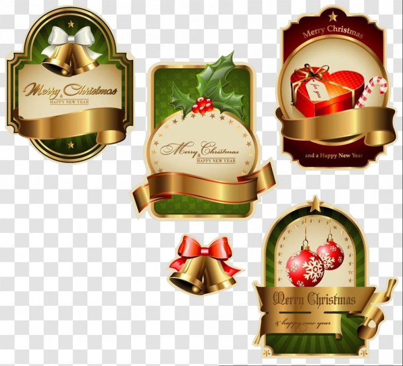Christmas Ornament Label Sticker - Music - Merry Icon Set Transparent PNG