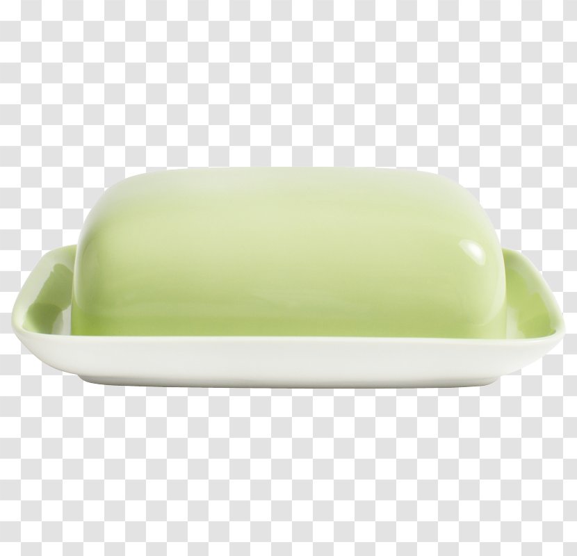 Butter Dishes Plastic Green Color - Angular Transparent PNG