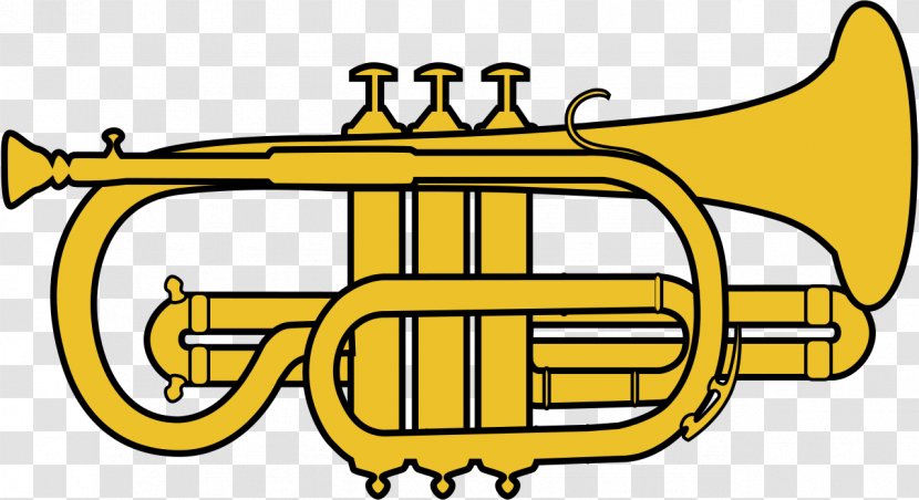 Cornett Trumpet Musical Instruments Wind Instrument - Watercolor - PISTON Transparent PNG