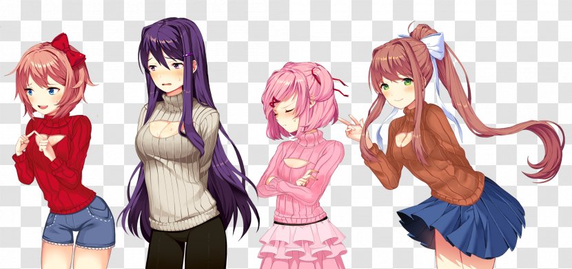Doki Literature Club! Team Salvato Video Game - Heart - Creative Christmas Forehead Protector Transparent PNG