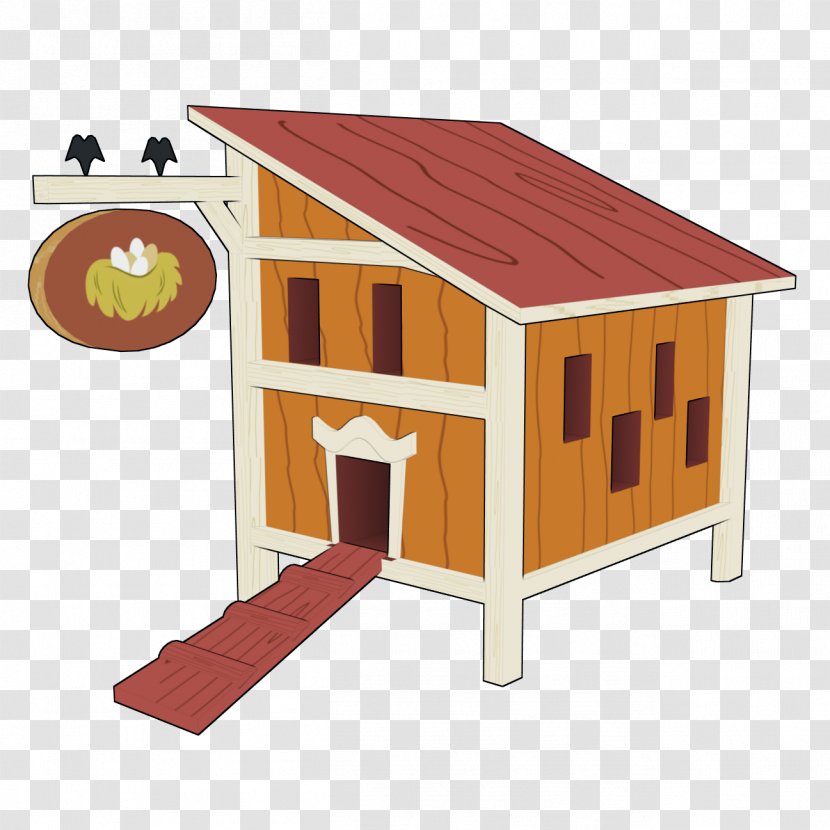Chicken Coop Paper Farm Clip Art - Royaltyfree - Cartoon House Transparent PNG