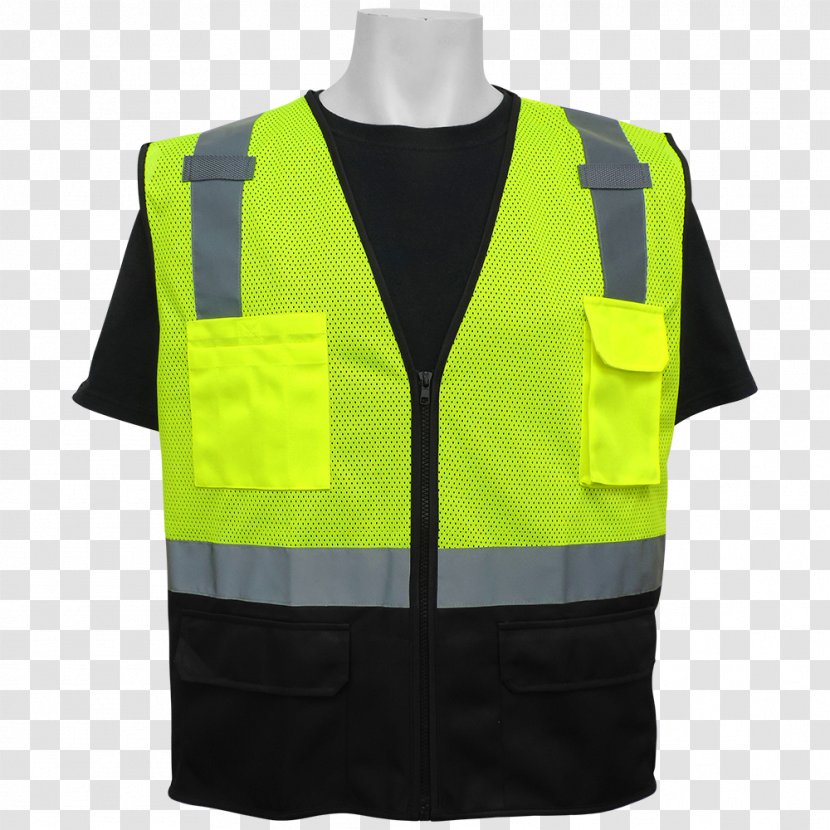 Gilets High-visibility Clothing Windbreaker Jacket - Glove - Safety Vest Transparent PNG