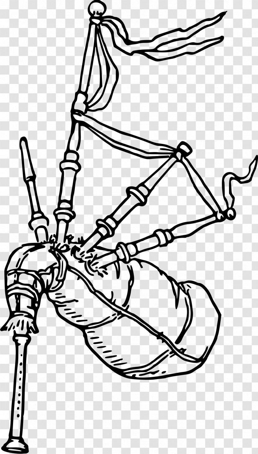 Bagpipes Drawing Great Highland Bagpipe Clip Art - Flower - Bagpiper Transparent PNG
