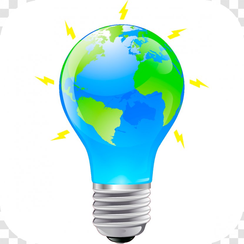 Globe World Map Incandescent Light Bulb - Poverty Transparent PNG