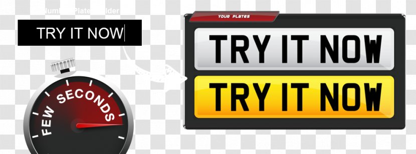 Signage Car - Fancy Plate Transparent PNG