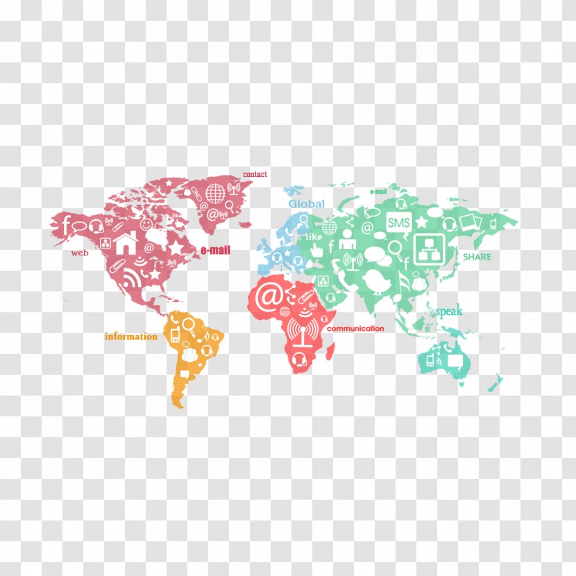 World Map Globe - Vector Material Transparent PNG