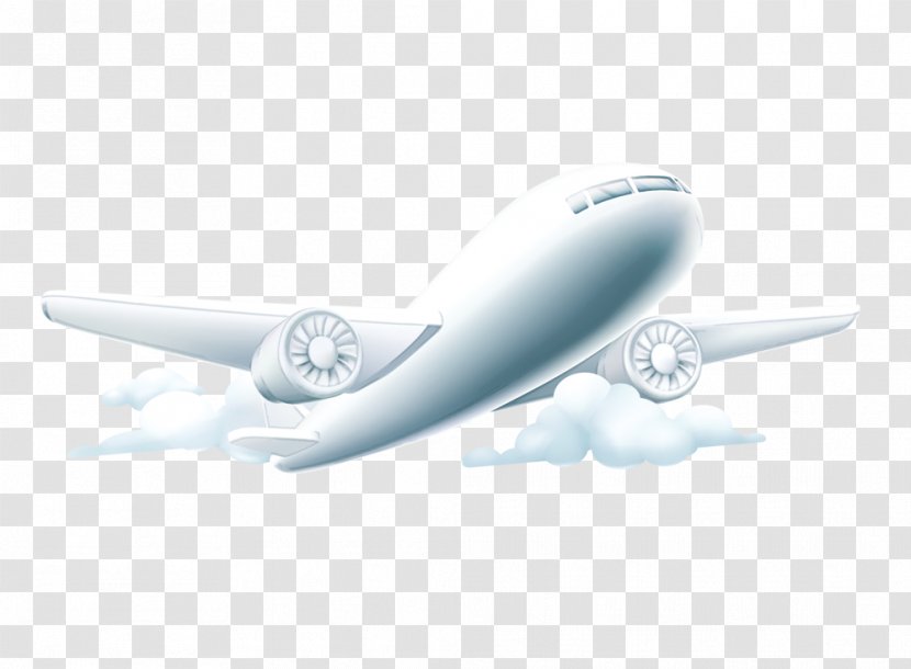 Airplane Aircraft - Engine - Cartoon Transparent PNG