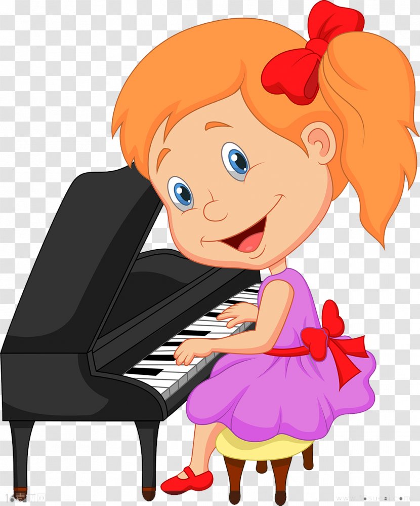 Player Piano Clip Art - Flower - Girls Playing The Alone Transparent PNG