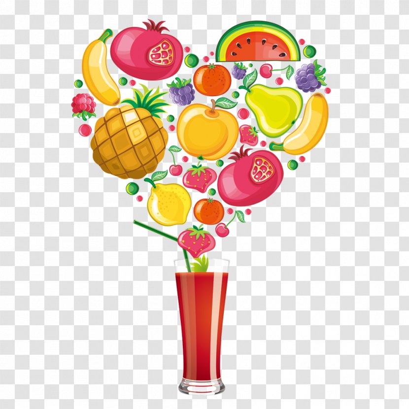 Juice Smoothie Free Fruits Auglis - Petal - Creative Fruit Drinks Transparent PNG