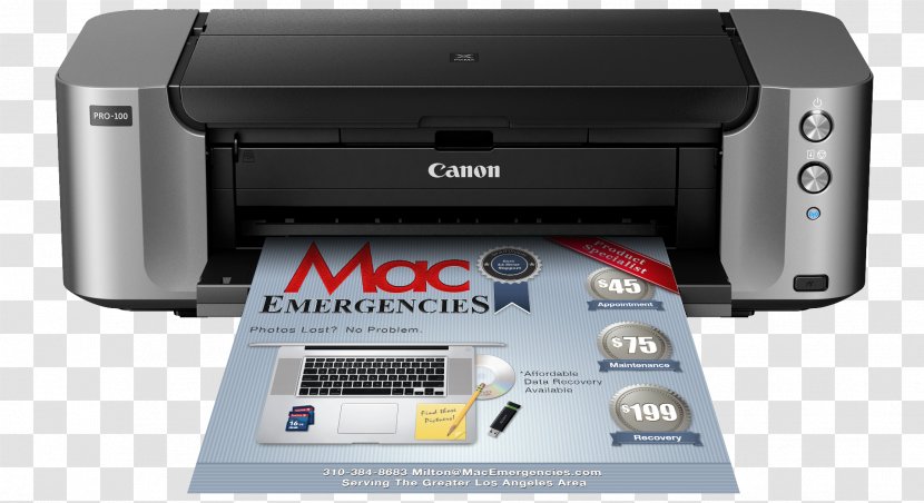 Canon PIXMA PRO-100 Inkjet Printing Printer Photographic Transparent PNG