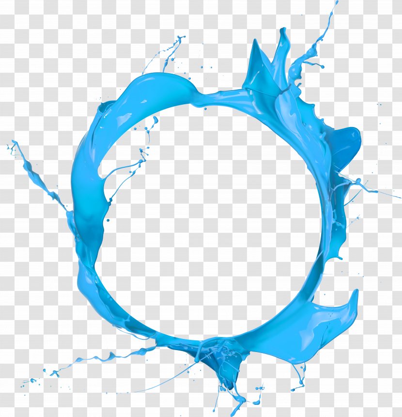 Circle Paint Blue Clip Art - Color - Splash Transparent PNG