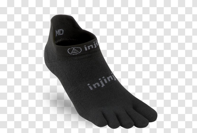 Injinji Run Lightweight No Show Men's 2.0 Original Weight Sock Stocking Running - Glove - Correct Toes Transparent PNG