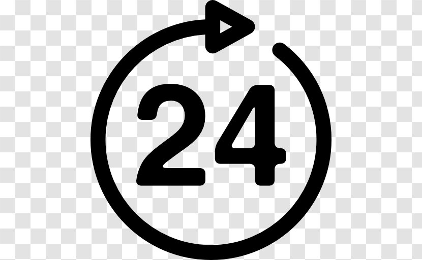 Symbol Download - Number - 24 HOURS Transparent PNG
