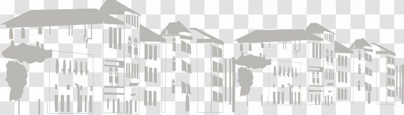 Architecture Cartoon Silhouette Building - House - City Silhouettes Transparent PNG