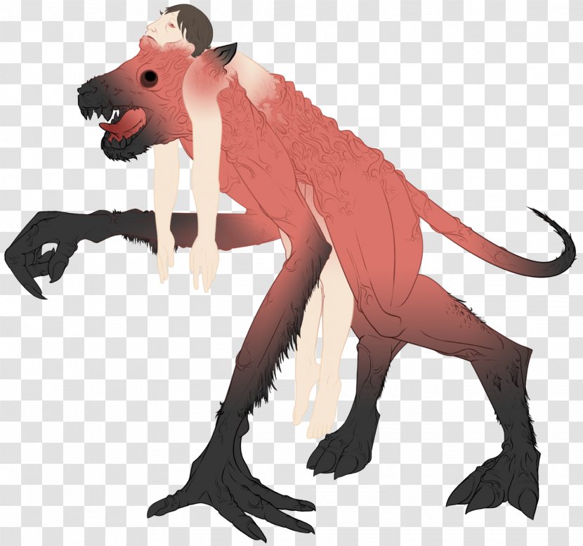 Werewolf Dog Horse Carnivora Character - Watercolor Transparent PNG