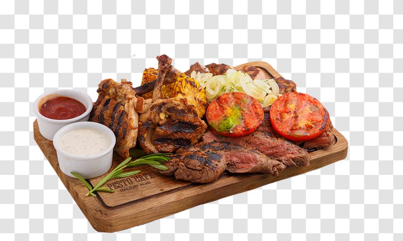 Steak Barbecue Pesto Cafe Mixed Grill - Full Breakfast - T Bone Transparent PNG