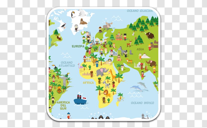World Map Illustration Poster - Continent - Almanac Transparent PNG
