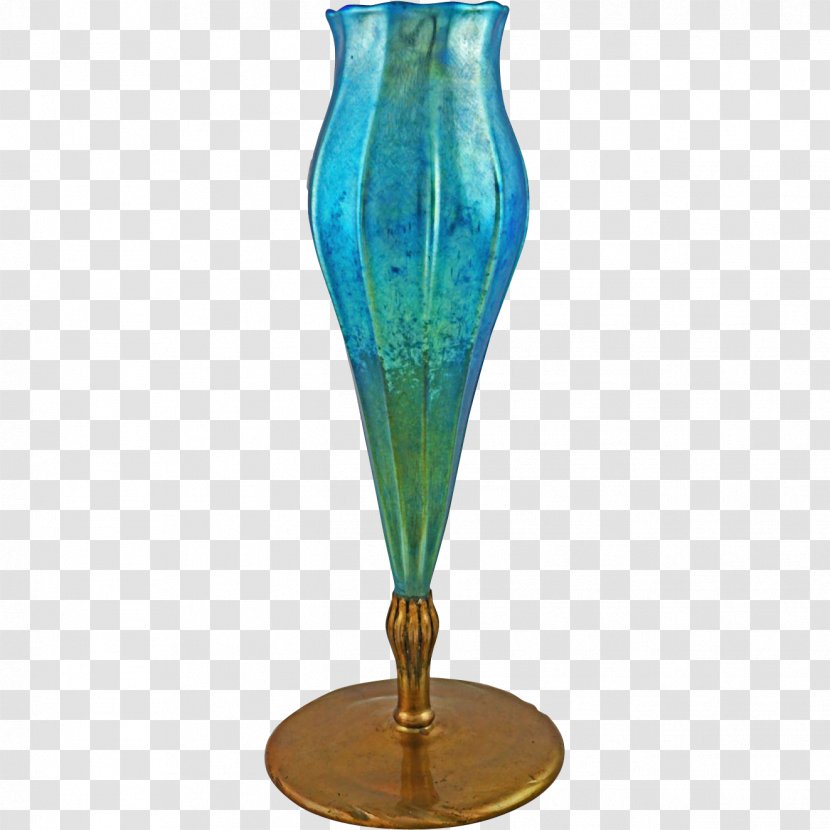 Favrile Glass Peacock Vase Tiffany - Cobalt Blue Transparent PNG