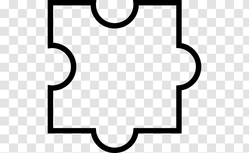 Jigsaw Puzzles Clip Art - Black And White - Transparent Crossword Clue Transparent PNG