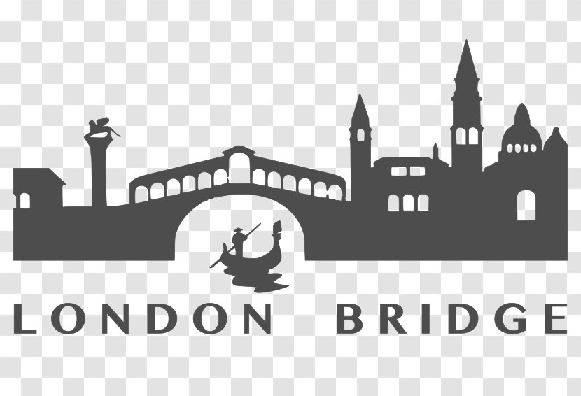 Rialto Bridge Silhouette Gondola Clip Art - Logo - London Transparent PNG