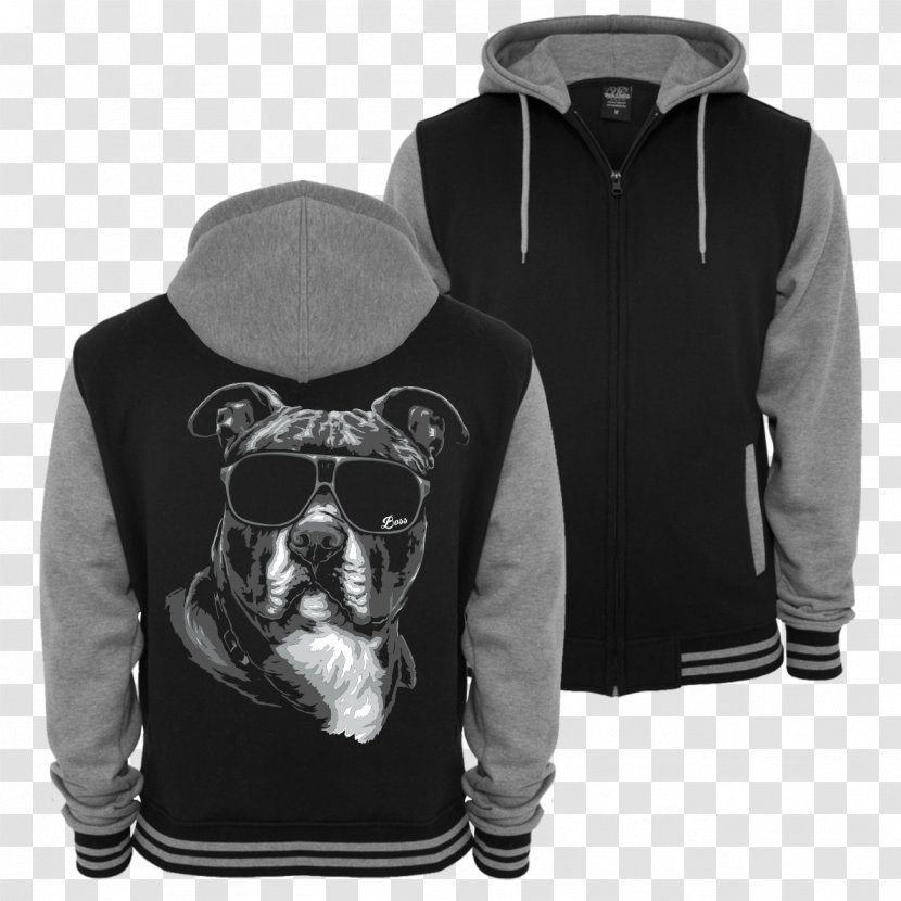 Hoodie T-shirt Bluza Zipper - Sweater - American Staffordshire Terrier Transparent PNG
