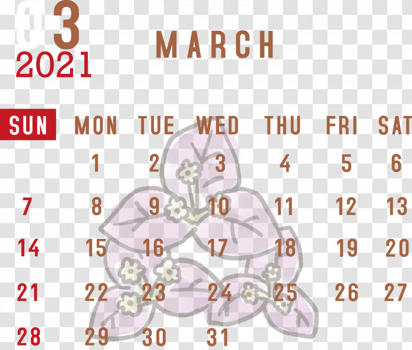 March 2021 Printable Calendar March 2021 Calendar 2021 Calendar Transparent PNG