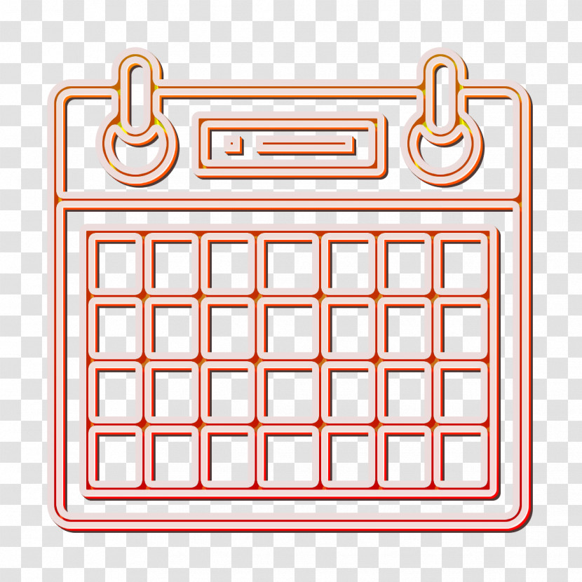 Office Stationery Icon Calendar Icon Transparent PNG