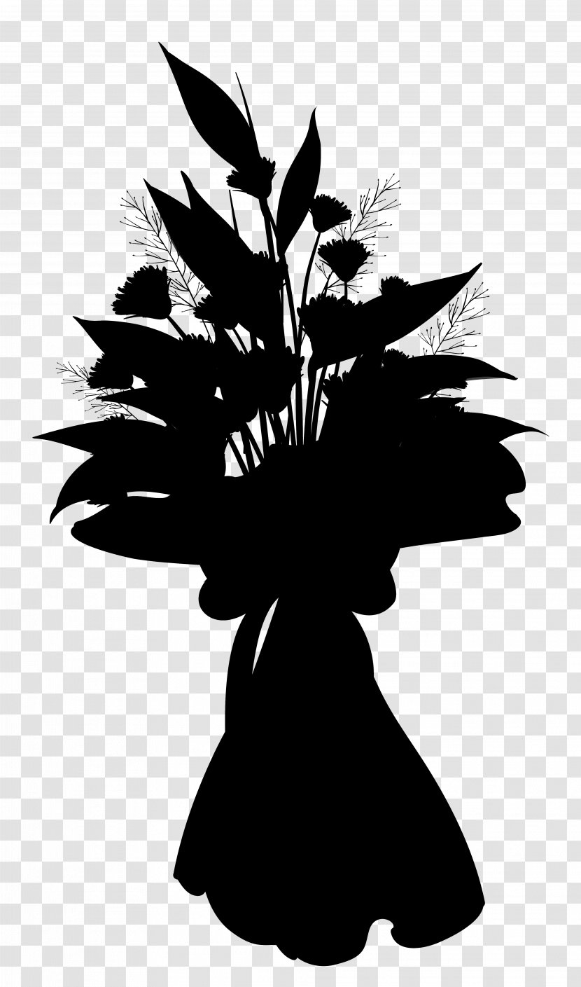 Flowering Plant Silhouette Font Leaf - Palm Tree Transparent PNG