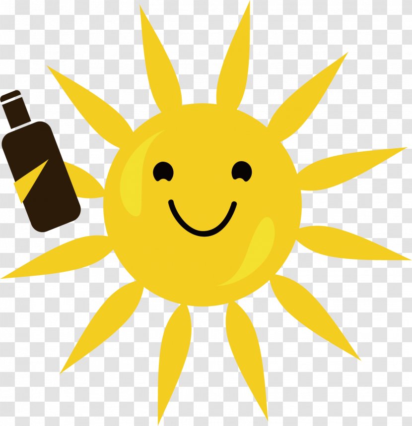 Clip Art - Screen Printing - Drinking Sun Vector Transparent PNG