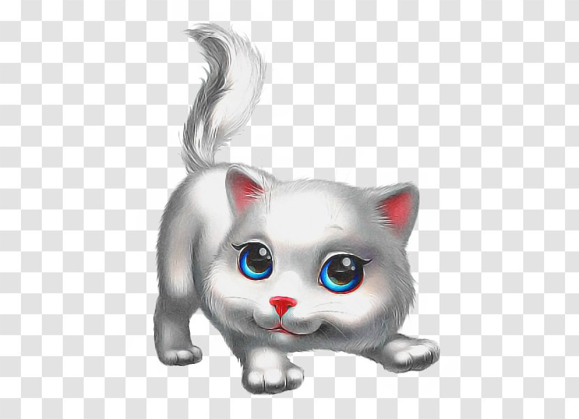 Cartoon Cat - Ojos Azules - Ear American Wirehair Transparent PNG