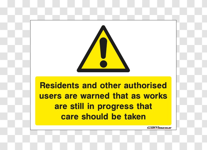 Traffic Sign Warning Hazard Symbol Sticker - Signage - Occupational Safety And Health Transparent PNG