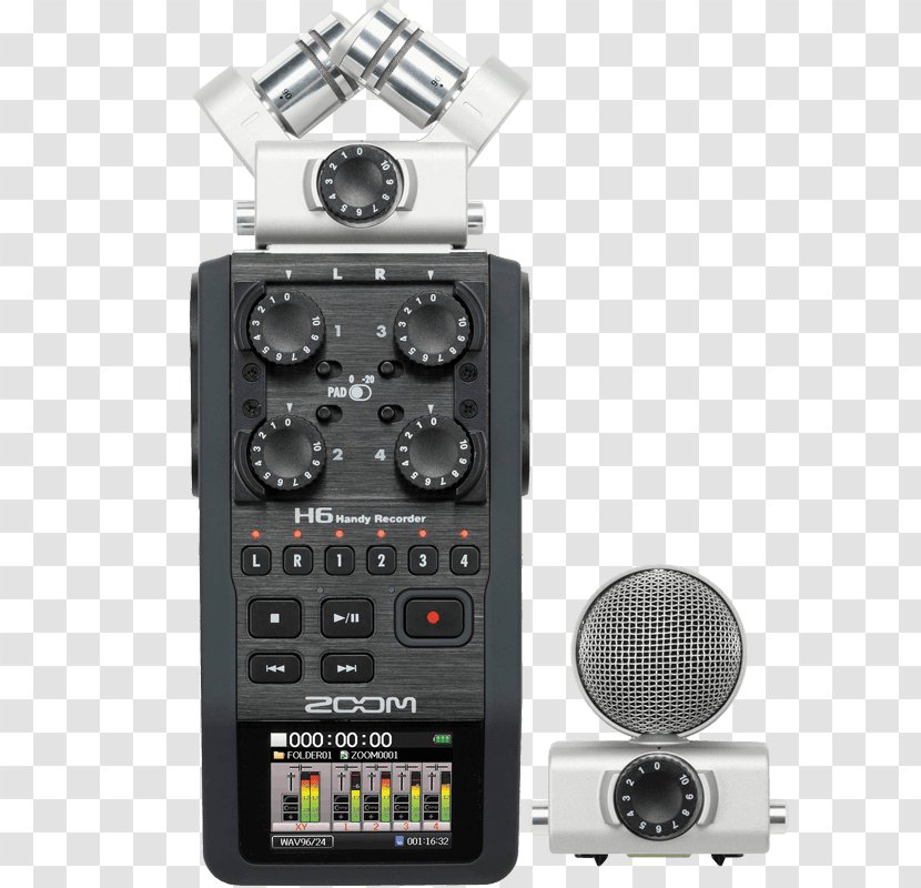 Microphone Digital Audio Zoom H4n Handy Recorder H6 TASCAM - Xlr Connector Transparent PNG