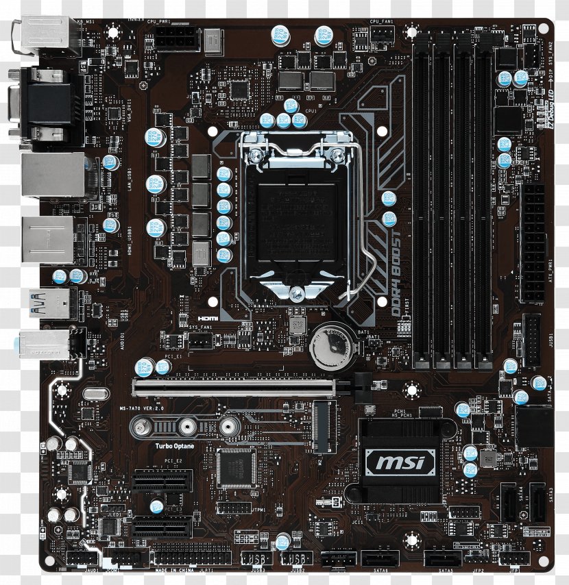 Motherboard MSI H270 GAMING PRO CARBON LGA 1151 B250M PRO-VDH - Microatx - Computer Transparent PNG